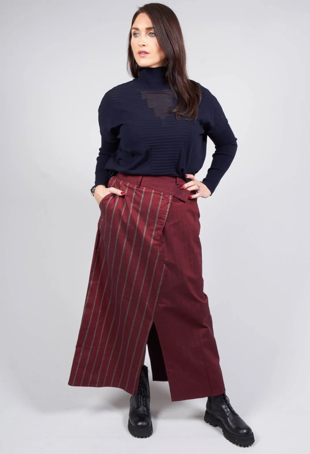 Oblique Creations Co-ords & Suits^Maxi Skirt in Red
