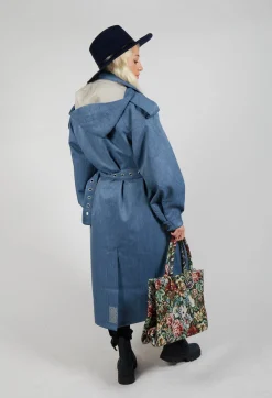 BRGN Coats^Maxi Trench Coat in Blue