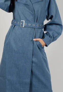 BRGN Coats^Maxi Trench Coat in Blue