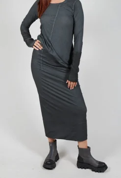 Rundholz Dip Skirts^Maxi-Length Bodycon Skirt in Coal Cloud