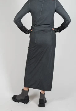 Rundholz Dip Skirts^Maxi-Length Bodycon Skirt in Coal Cloud