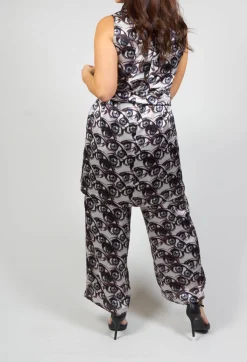 Malloni Co-ords & Suits^Melo Wide Ankle Grazer Trousers in Multicolor