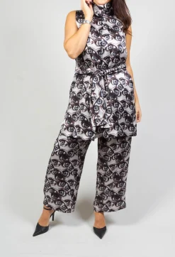 Malloni Co-ords & Suits^Melo Wide Ankle Grazer Trousers in Multicolor