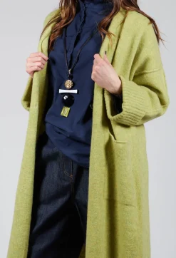 Isabel Benenato Coats^Merino Wool Overcoat in Green