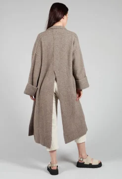 Isabel Benenato Coats^Merino Wool Overcoat in Taupe