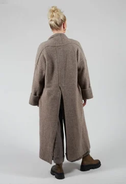 Isabel Benenato Coats^Merino Wool Overcoat in Taupe