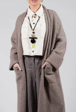 Isabel Benenato Coats^Merino Wool Overcoat in Taupe