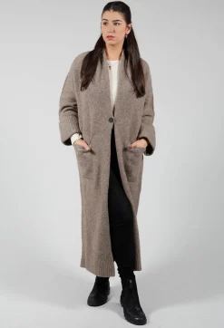 Isabel Benenato Coats^Merino Wool Overcoat in Taupe