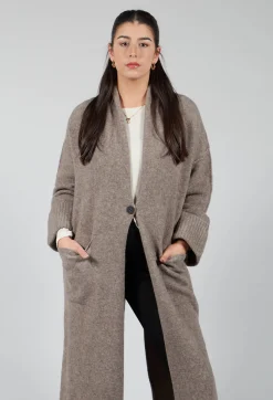 Isabel Benenato Coats^Merino Wool Overcoat in Taupe