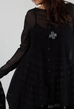 Pluslavie Jackets^Mesh Bat Jacket in Black