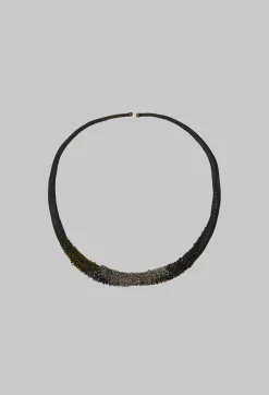 Petra Meiren Necklaces^Mesh Choker with Beading in Green