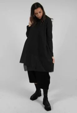 Moyuru Dresses^Mesh Feature Dress in Black
