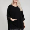 Philomena Christ Tops^Mesh Hem Top in Black