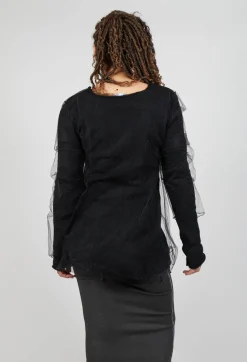 Pluslavie Jumpers^Mesh Knit in Black