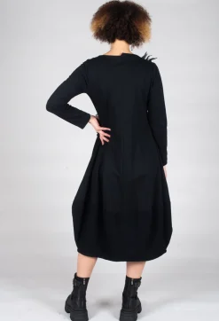 Bread and Butter Dresses^Mesh Ruffle Dress in Black