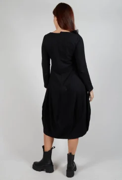 Bread and Butter Dresses^Mesh Ruffle Dress in Black