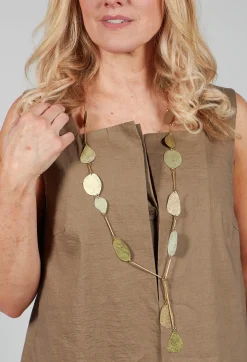 Narratives Necklaces^Metallic Bronze Lariat Necklace