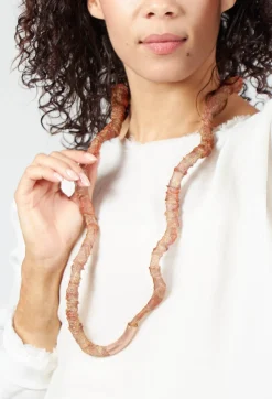 Petra Meiren Necklaces^Metallic Long Necklace in Orange