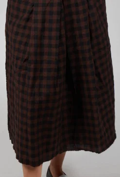 Aequamente Skirts^Mid Length Skirt in Ebano Check