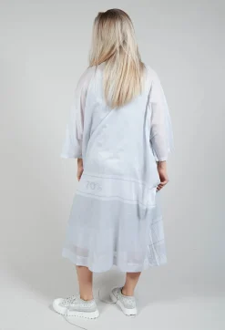 Rundholz Black Label Dresses^Midi Cotton Shirt Dress in Grey Print