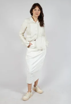 Rundholz Mainline Skirts^Midi Length Skirt in Starwhite Brush