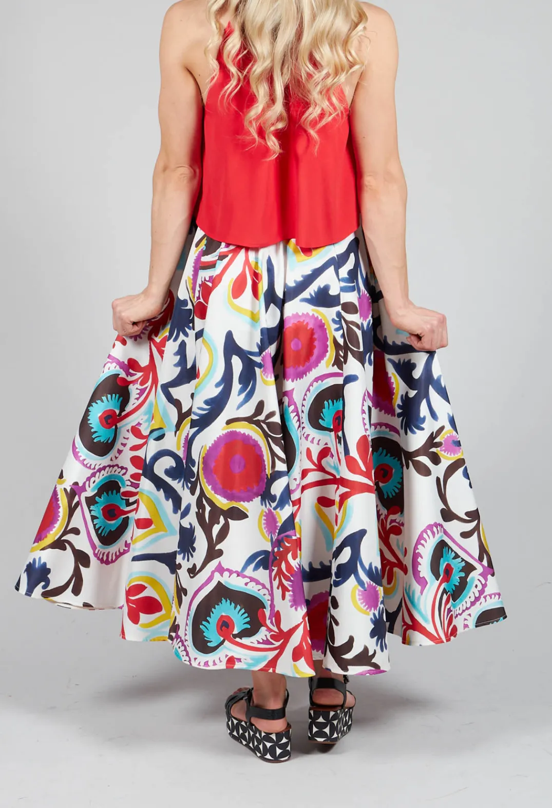 Sfizio Skirts^Midi Skirt in Mexico Print
