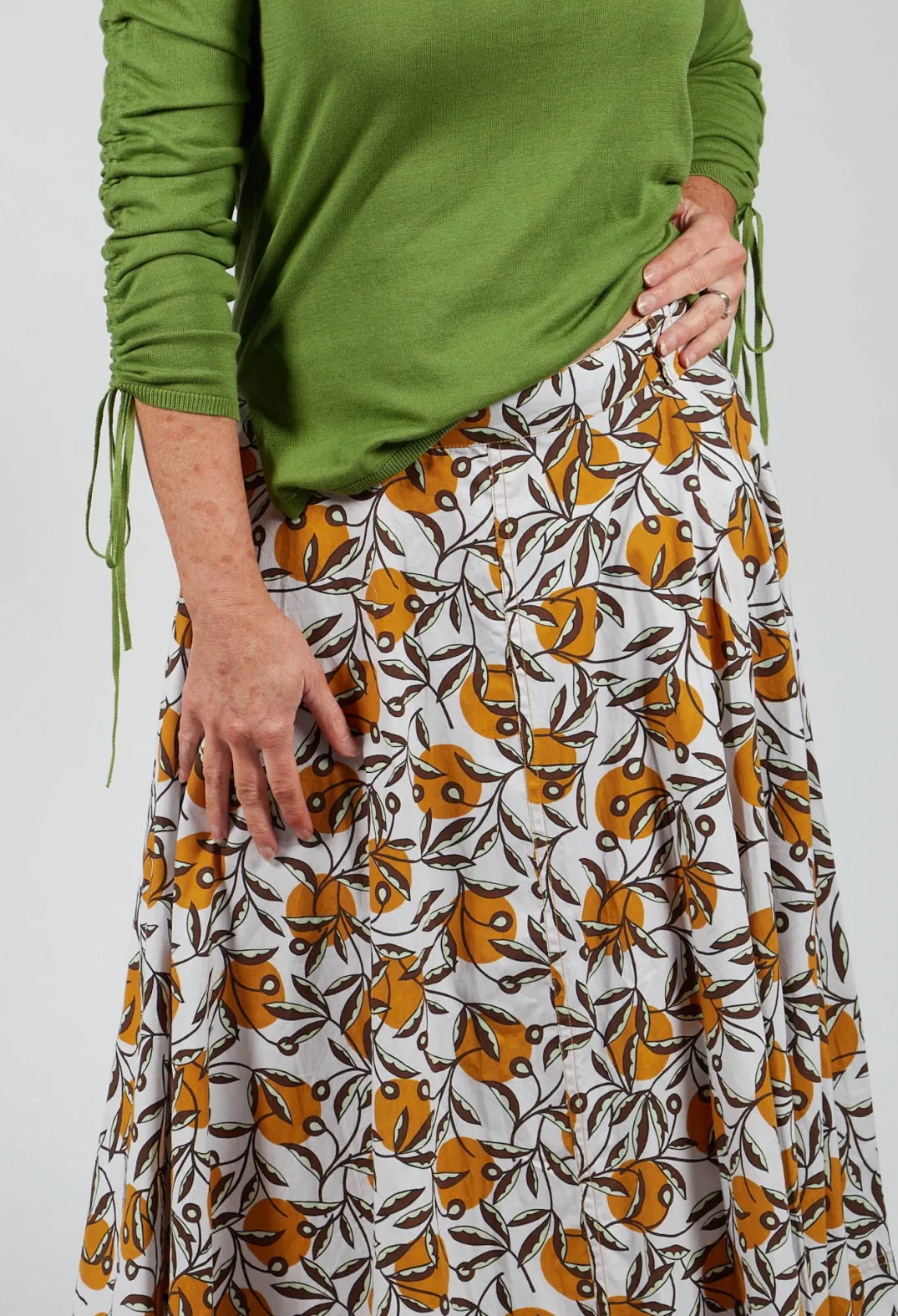 Maliparmi Skirts^Midi Skirt in Naturale/Orca