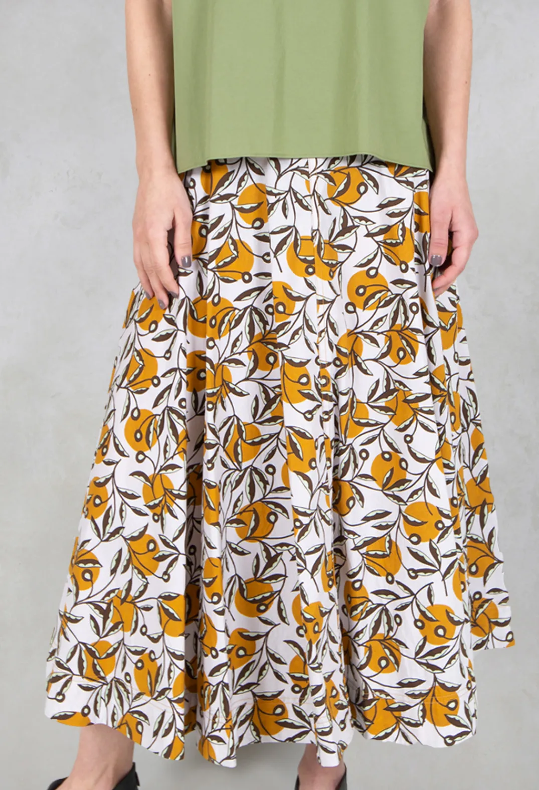 Maliparmi Skirts^Midi Skirt in Naturale/Orca