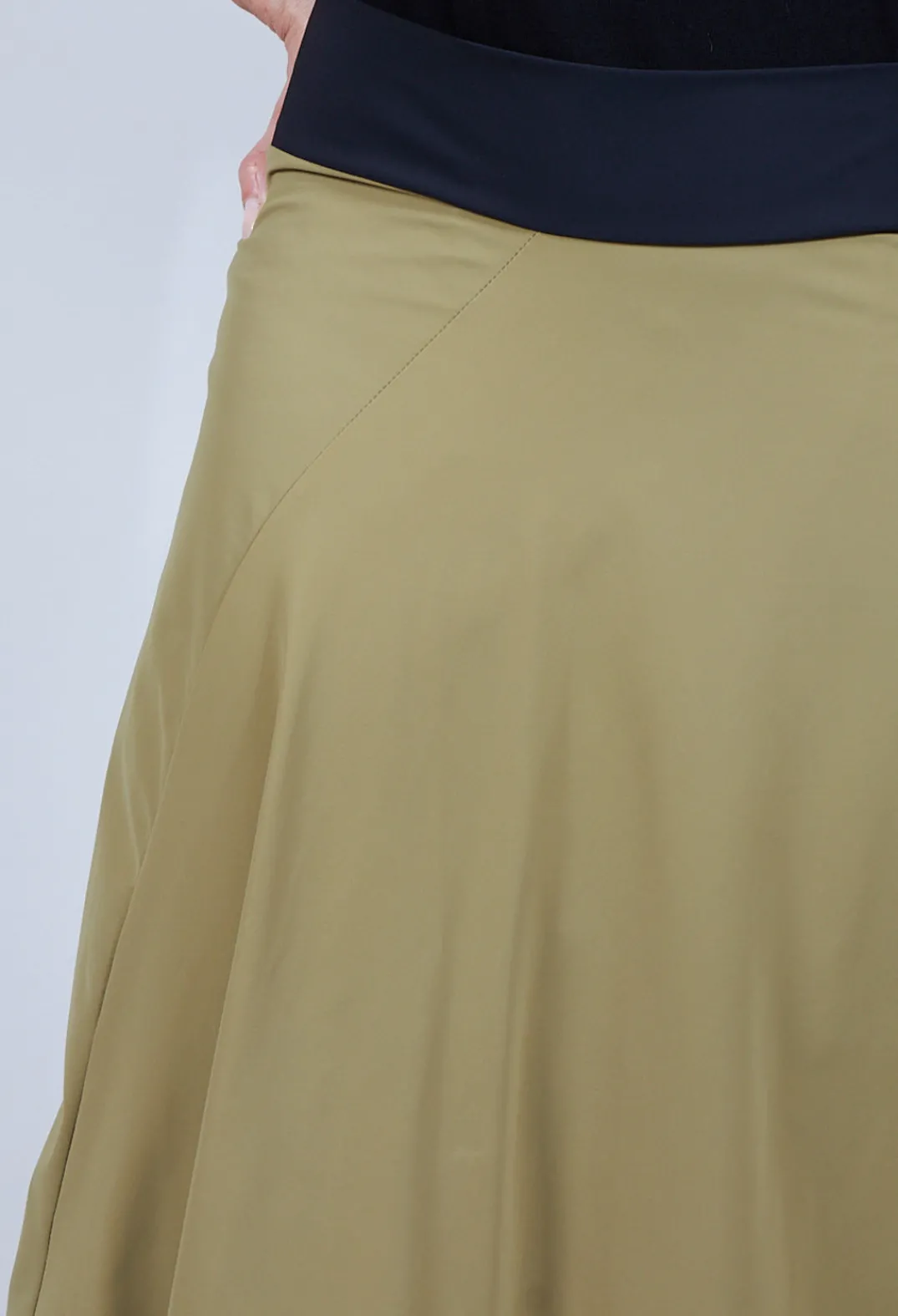 Sarah Pacini Skirts^Midi Skirt with Asymmetric Tulip Hem in Green