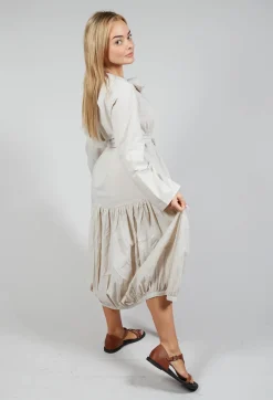 Les Filles d'Ailleurs Dresses^Midi Smock Dress in Beige