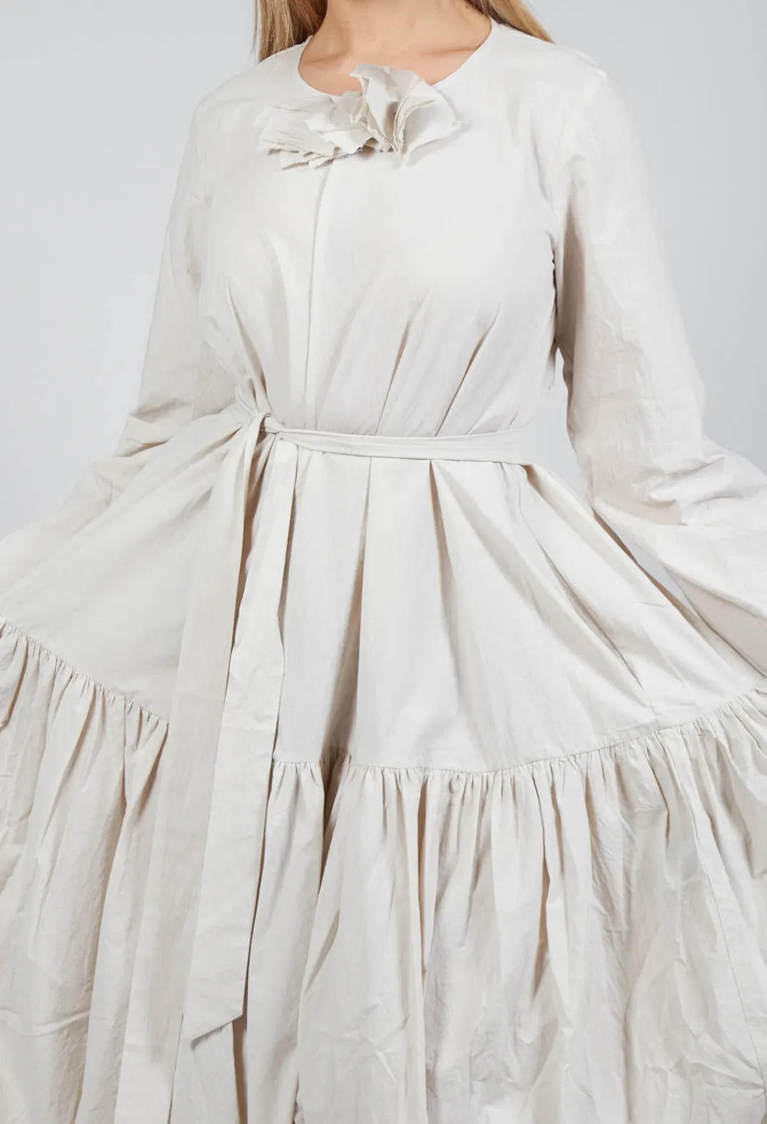Les Filles d'Ailleurs Dresses^Midi Smock Dress in Beige