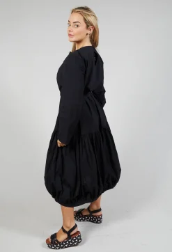 Les Filles d'Ailleurs Dresses^Midi Smock Dress in Black