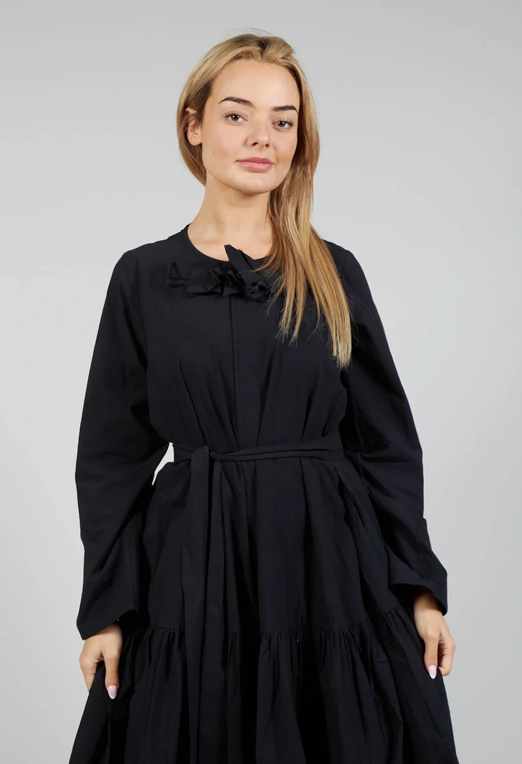 Les Filles d'Ailleurs Dresses^Midi Smock Dress in Black