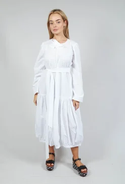Les Filles d'Ailleurs Dresses^Midi Smock Dress in White