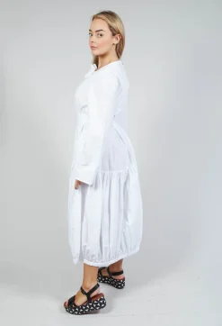 Les Filles d'Ailleurs Dresses^Midi Smock Dress in White