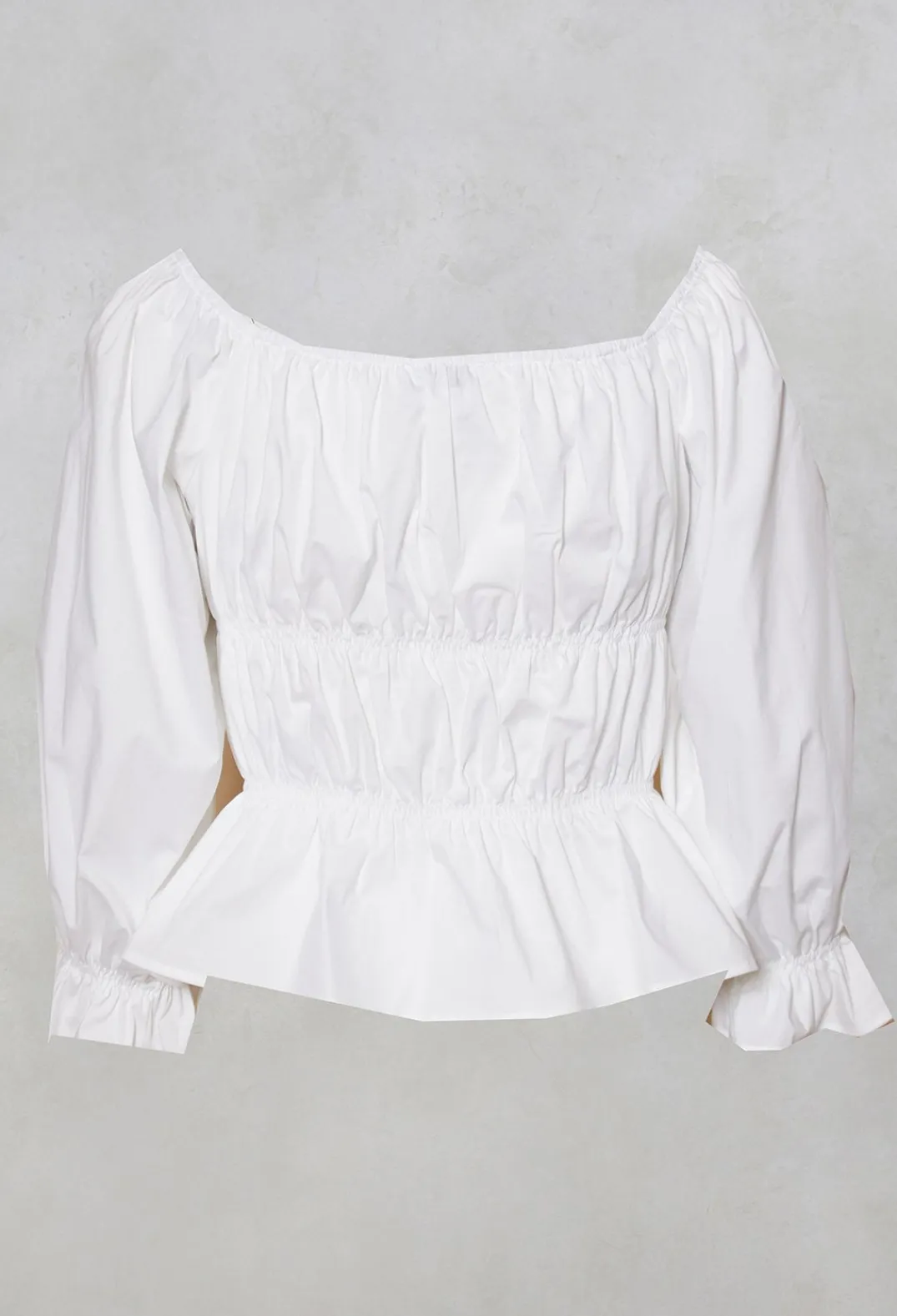 Beatrice B Shirts & Blouses^Milkmaid Blouse in White