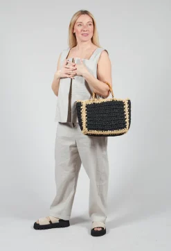 Via Mailbag Bags^Milos Crochet Bag in Black