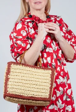 Via Mailbag Bags^Milos Crochet Bag in Cream