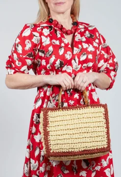 Via Mailbag Bags^Milos Crochet Bag in Cream