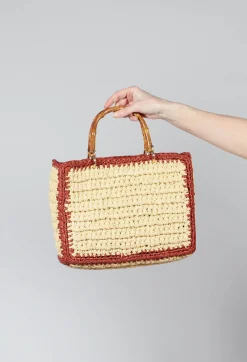 Via Mailbag Bags^Milos Crochet Bag in Cream