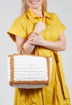 Via Mailbag Bags^Milos Crochet Bag in White