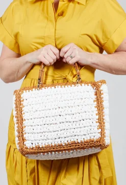 Via Mailbag Bags^Milos Crochet Bag in White