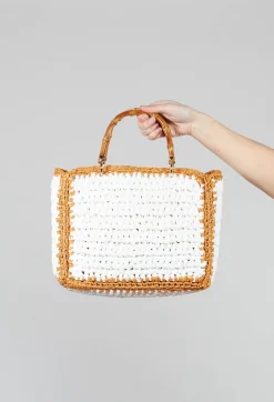 Via Mailbag Bags^Milos Crochet Bag in White