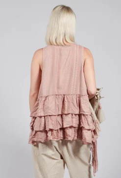 Les Ours Tops^Miracle Top in Embossed Pink