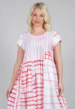 Tadashi with Giovanna Guglielmi Dresses^Mixed Print Picnic Dress in Red