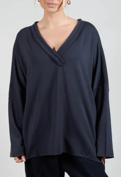 La Vaca Loca Tops^Modelo Top in Carbon Blue