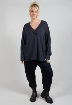 La Vaca Loca Tops^Modelo Top in Carbon Blue