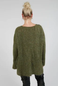 Masnada Jumpers^Mohair Knit Jumper in Moss