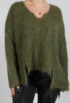 Masnada Jumpers^Mohair Knit Jumper in Moss