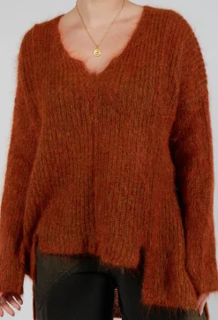 Masnada Jumpers^Mohair Knit Jumper in Tumeric